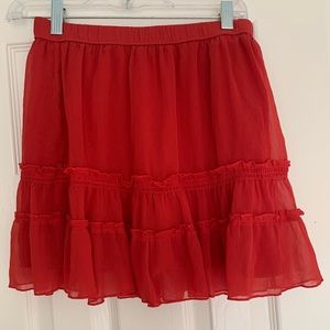 Abercrombie & Fitch red skirt